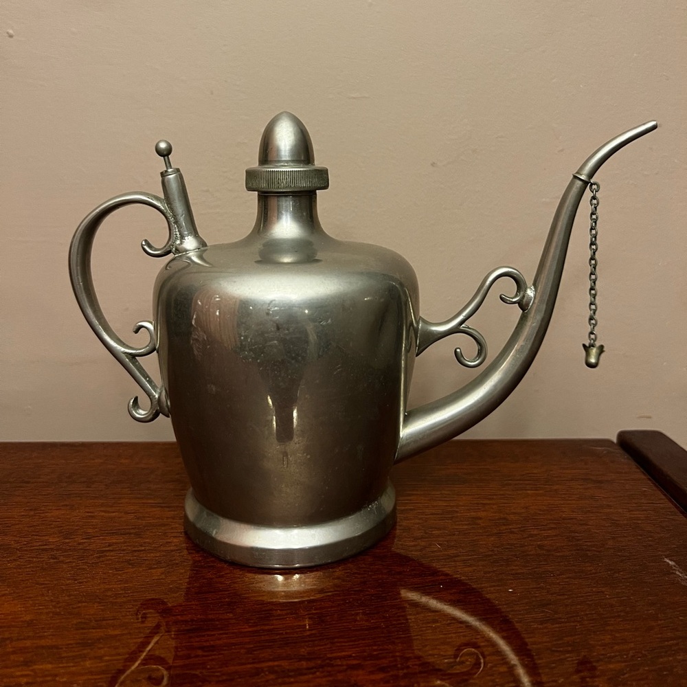 S. Sternau & Co. Nickel Oil-Lamp Filler - All Original